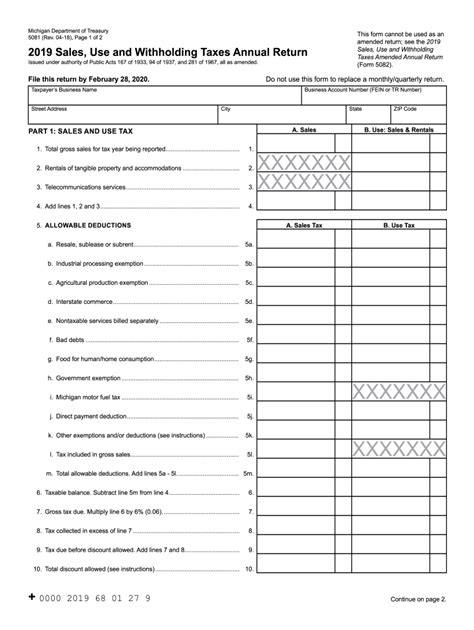 Mi 5081 2019 Fill Out Tax Template Online Us Legal Forms