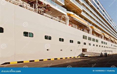 Passenger Cruise Ship Vessel Near The Pier Stock Image Image Of Sunset Vechicles 145980003
