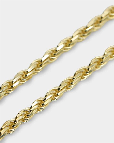 4mm 20 Rope Chain 18k Gold Vermeil Culture Kings Nz
