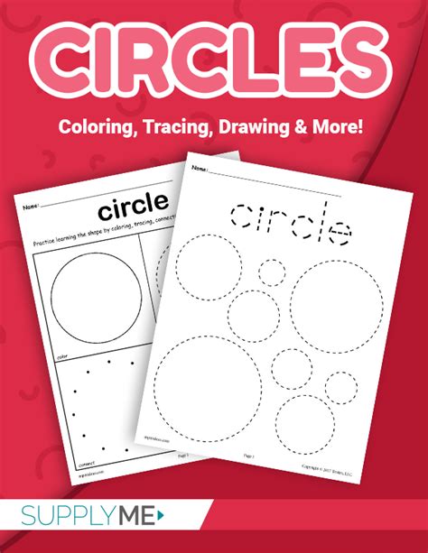 8 Circle Worksheets Tracing Coloring Pages Cutting And More Supplyme