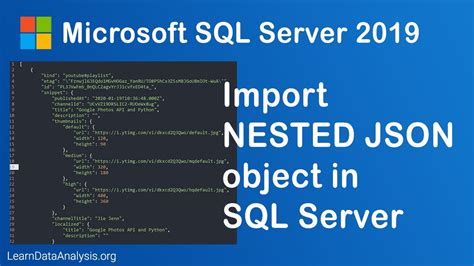 How To Import Nested Json Object Json Data File In Microsoft Sql Server
