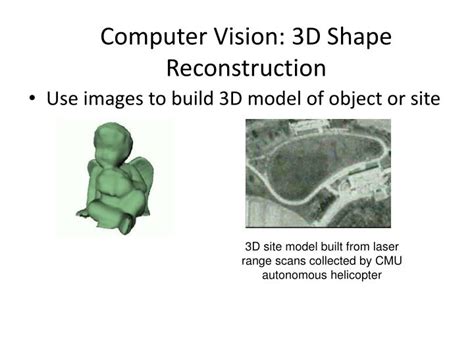 Ppt Computer Vision 3d Shape Reconstruction Powerpoint Presentation