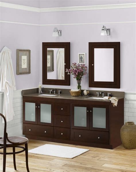 Ronbow 081930 1lx2 621112 3 H01 Shaker 72 Double Bathroom Vanity Set