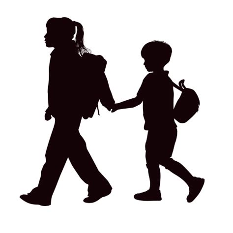 Child Silhouette Png Walking People Silhouette Png Silhouette People