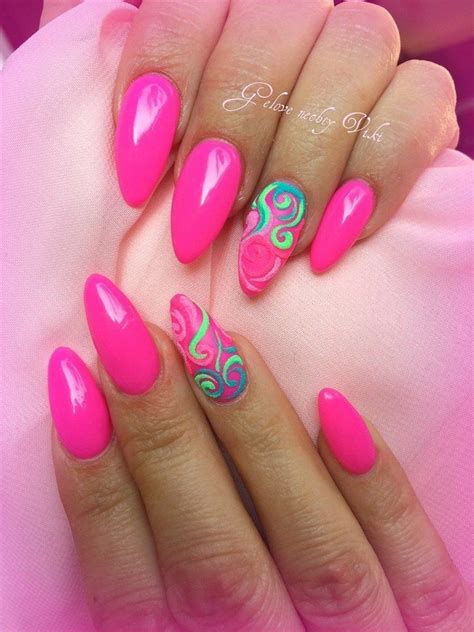 Pin By Blanca Redondo Vega On Mis Uñas Pink Nail Designs Neon Pink