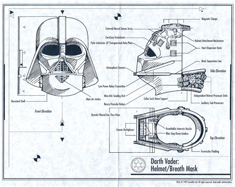 Darth Vader Helmet Blueprints Reveal His Inner Secrets Bit Rebels