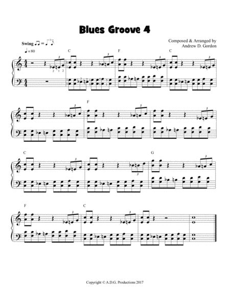 Beginner Blues Exercise 4 For Piano Music Sheet Download