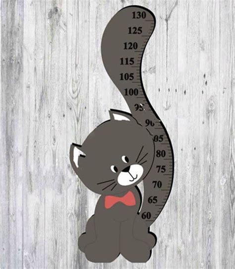 Height Ruler File Svg Cdr Dxf Eps Growth Chart Ruler Inches Etsy