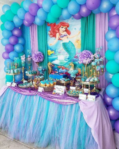 Cumple De Sirenita Ariel Birthday Party Mermaid Theme Birthday Party Mermaid Birthday Party