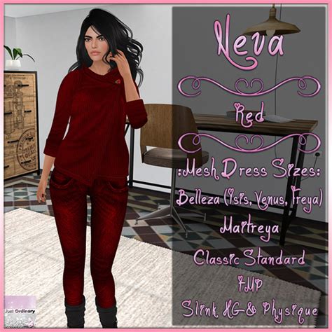 Second Life Marketplace Neva Outfit Christmas Red
