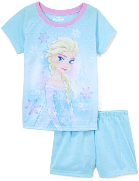 Ame Frozen Ice Blue Elsa Pajama Set Girls Pajama Set Lightweight Pajamas Ice Blue