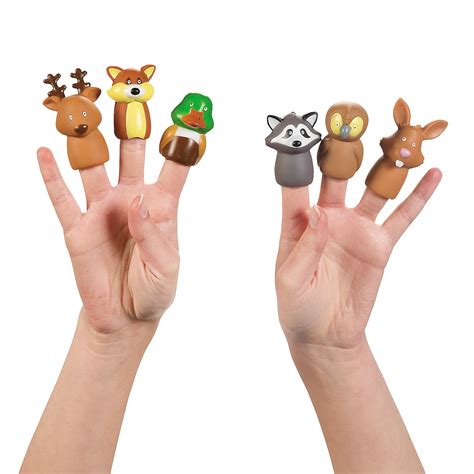 Fun Express Woodland Character Finger Puppets Toys Character Toys