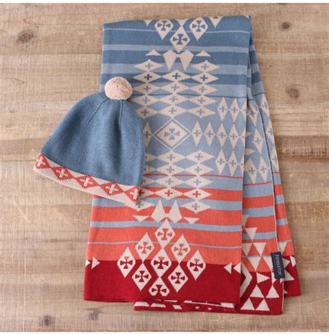 Pendleton Canyonlands Desert Sky Knit Baby Blanket With Beanie