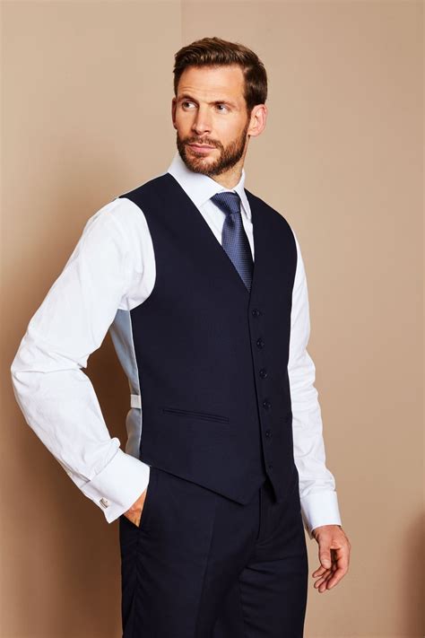 Contemporary Mens Waistcoat Navy Simon Jersey Business Wear Uniforms
