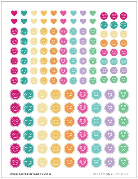Free Printable Mood Tracker Planner Stickers World Of Printables
