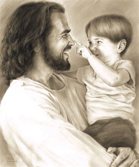Innocence 11x14 Wall Art Print Of Jesus Christ Holding Child By David