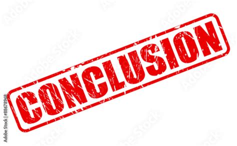 Conclusion Red Stamp Text Stock Vector Adobe Stock