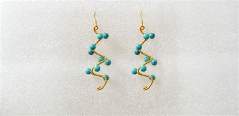 Beader Garden Diy Wire Wrapped Dangle Earrings With Turquoise Beads