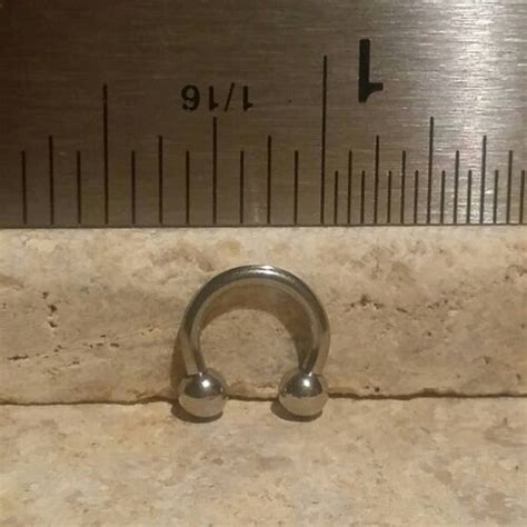 16g 6mm 14 Tiny Septum Ring U Shape Horseshoe High Etsy