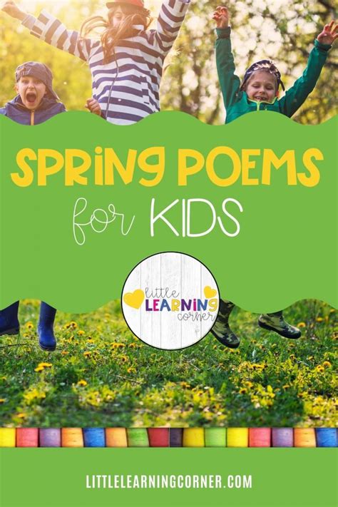 20 Fun Spring Poems For Kids Little Learning Corner