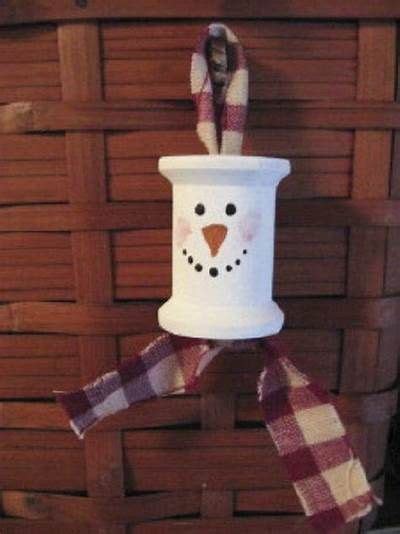 Spool Snowman Hand Painted Old Spool Crafts Wooden Spool Crafts