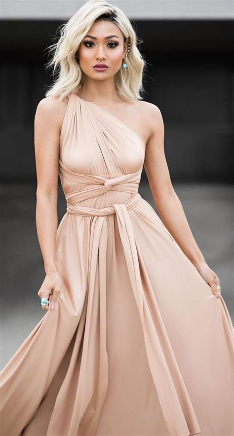 Beige Wrap Gown Nice For A Marriage Or Formal Event So Some Ways To Put On Th Dresses