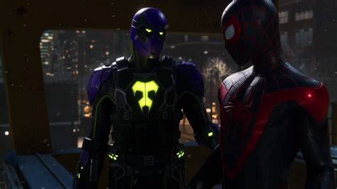 Marvels Spider Man Miles Morales Characters Prowler And Spider Man