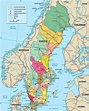 Mapa da Suecia - fatos interessantes e informações sobre o país
