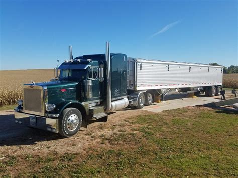 Thomas Mack Drives This 1999 Peterbilt 379 Hauling Grain And Feed In A