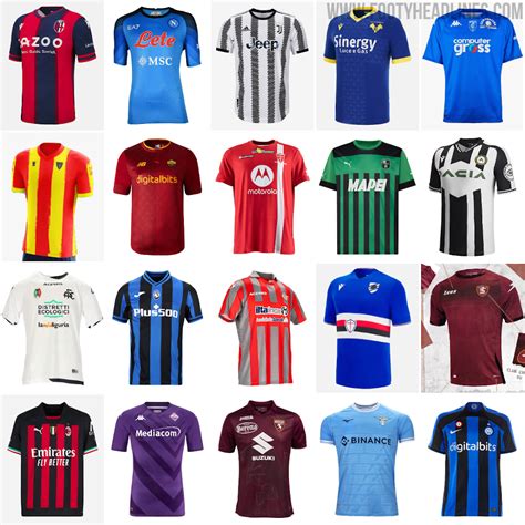 Serie A 22 23 Kit Battle 13 Different Brands Most Diverse League In