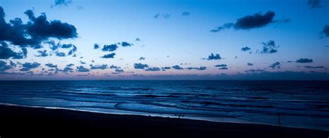 Download Wallpaper 2560x1080 Sea Horizon Sunset Clouds Twilight