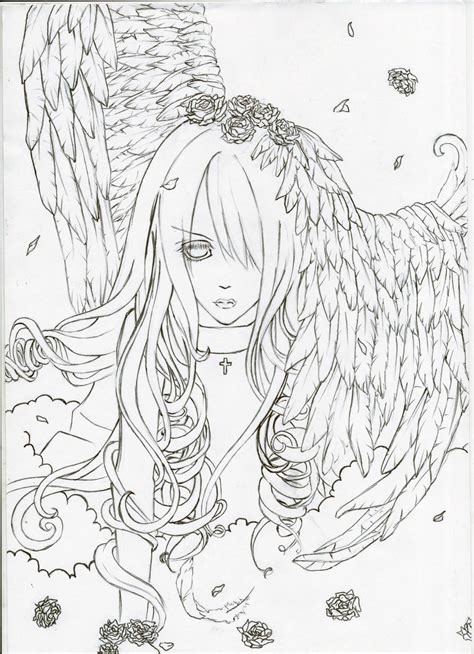 Angel Outlines By Pinjachi On Deviantart