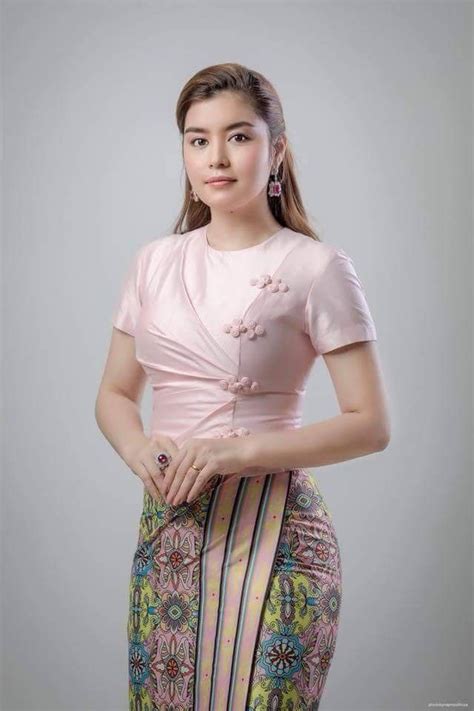 Select from premium myanmar traditional dress of the highest quality. Melody | Myanmar dress design, Traditional dresses ...