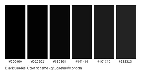 Black Shades Color Scheme Black
