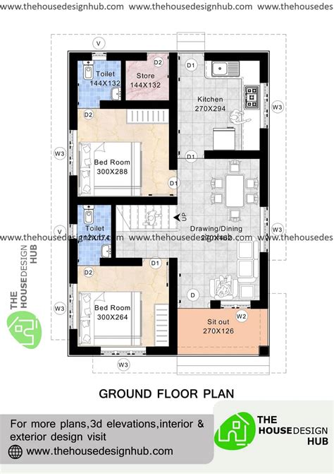 North Facing 2 Bhk House Plan With Pooja Room 30x40 Feet North Facing