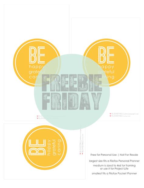 Friday Freebie Planner Addicts Filofax Challenge