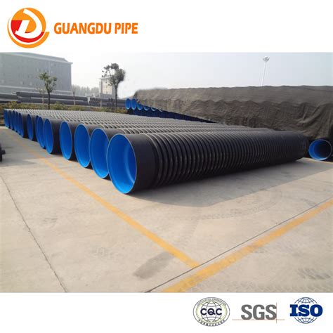 Large Diameter Hdpe Double Wall Corrugated Pipe Drain Pipe Dwc Water
