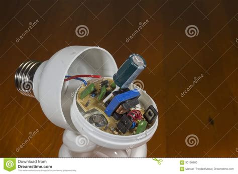 The Electronics Of A Light Bulb Stock Photo Image Of Electricity