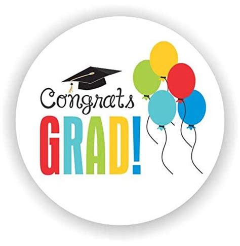 Congrats Grad Favor Stickers Graduation Stickers