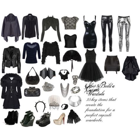 Capsule Wardrobe Slinky Goth By Misshoneybare On Polyvore Outfits