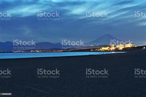 Chigasaki Beach And Mount Fuji Stock Photo Download Image Now Mt