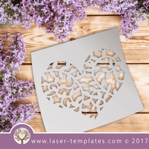 Heart Stencil Template Laser Cut Free Vector Templates Every Day Heart