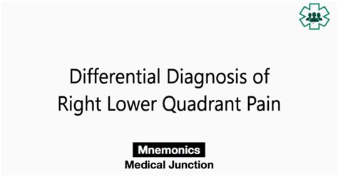 Differential Diagnosis Right Lower Quadrant Pain Medical Junction