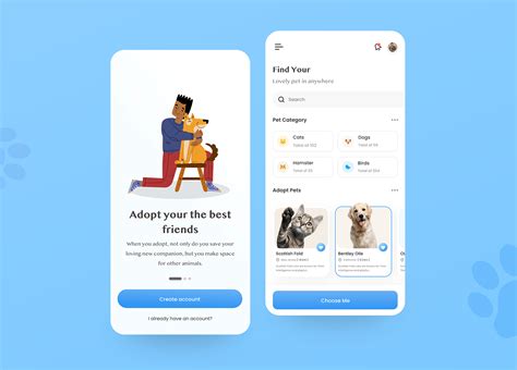Pets Adoption App Ui Design Behance
