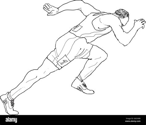 running athlete outline stock vector image and art alamy