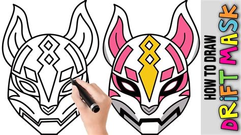 How To Draw Drift Mask ★ Fortnite ★ Cute Easy Drawing Tutorial For