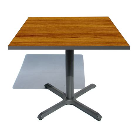 Mesa 80x80 Cm Melamina Para Restaurante Con Base Pedestal De Cruz