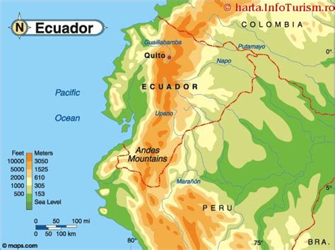 Harta Ecuador Consulta Harta Fizica A Ecuadorului Pe Infoturismro