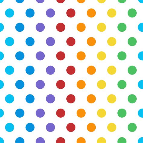 Seamless Colorful Polka Dot Pattern Vector Download Free Vectors