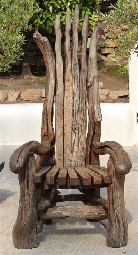 Wooden Throne 1 By Fuguestock Rustic Wood Furniture Rustic Log